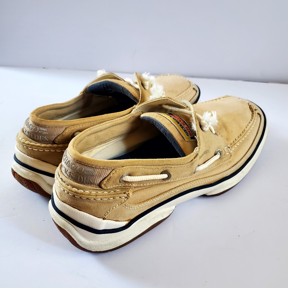 Sperry Sebago Dockside Men's Tan Boat Shoes Size 10 1/2 Tan Color - Picture 4 of 12